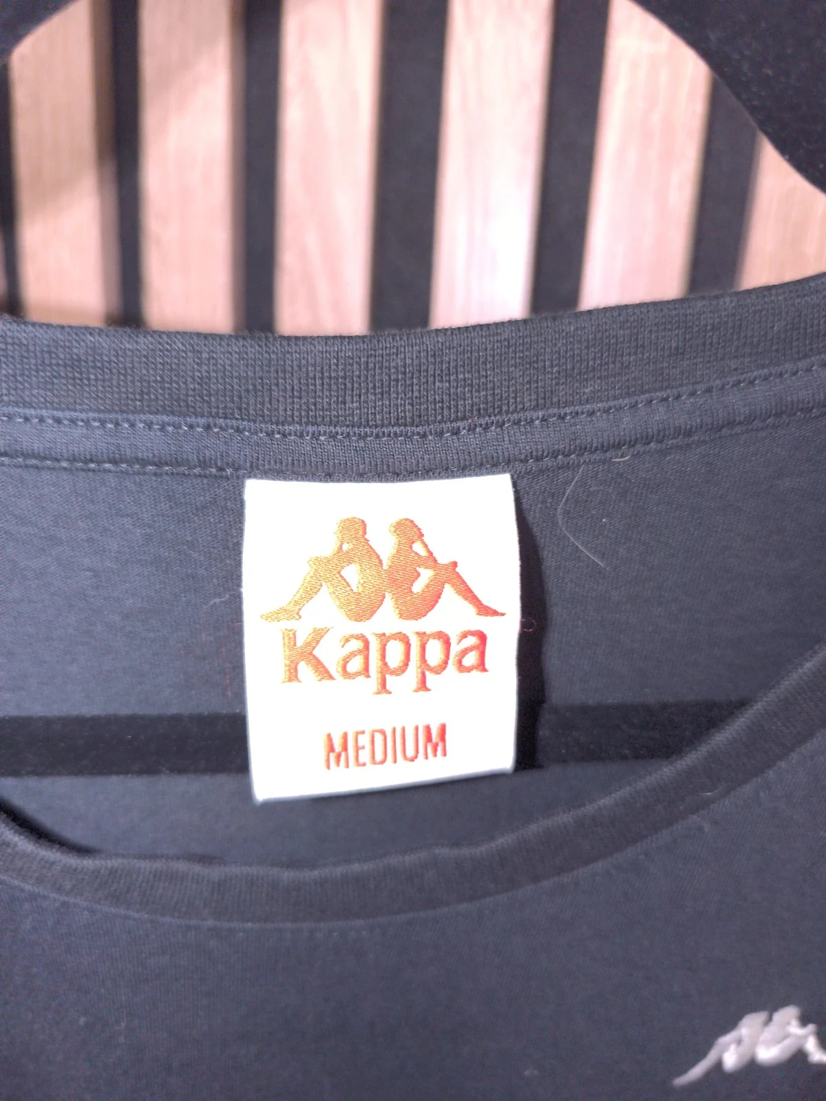 T-shirt Kappa noir bande logo Femme Taille M – photo 3
